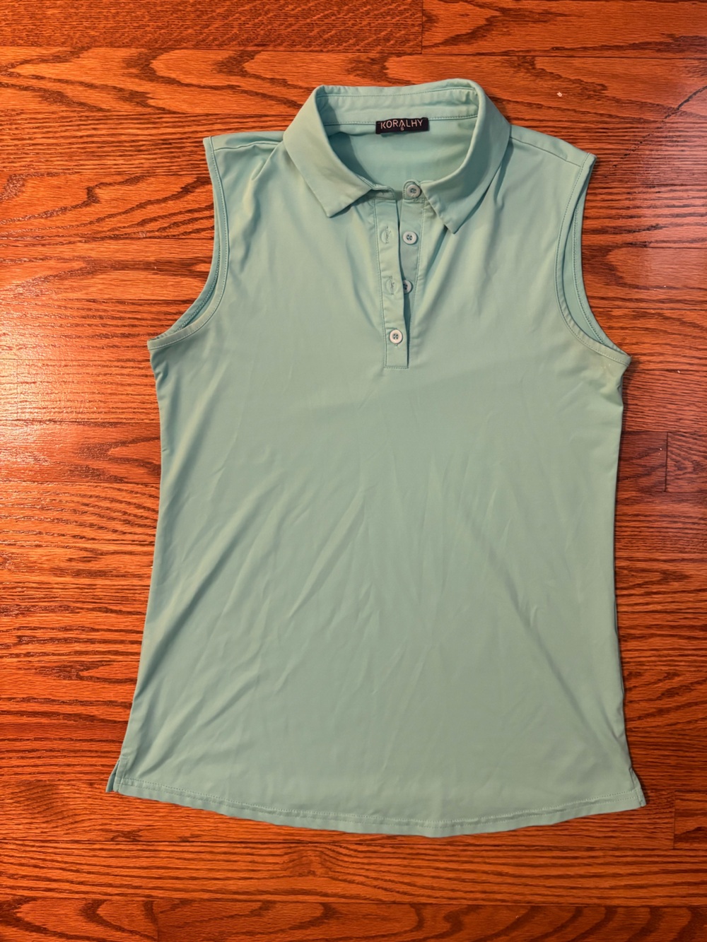Koralhy Women’s Mint Green Sleeveless Polo Golf Tennis Top Size S